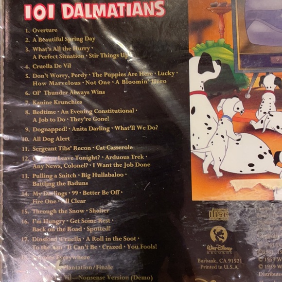 Walt Disney’s 101 dalmatians classic soundtrack series audio cd brand new sealed - Picture 4 of 4